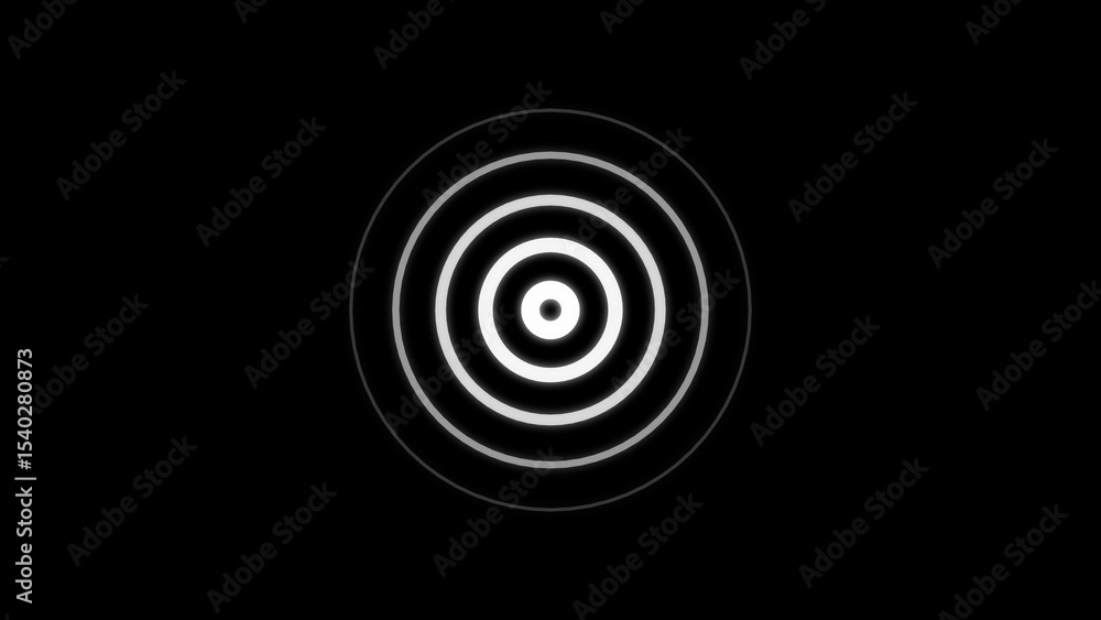 Poster concentric circles illustration with radial effect on black background design perfect for presentati
