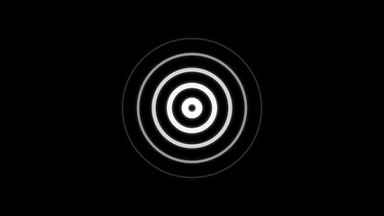 Concentric circles illustration with radial effect on black background design perfect for presentations and futuristic concepts