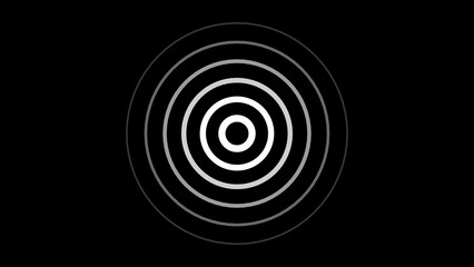 Concentric circles design on black background creates dynamic visual effect perfect for abstract concepts