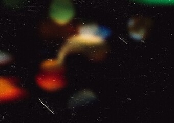 Grainy rainbow Lens Optical Flare Film Dust Overlay Effect Vintage Abstract Light Leaks Photo Retro Camera Defocused Blur Reflection Bright Sunlights. Use Screen Overlay Mode for Photo Processing.