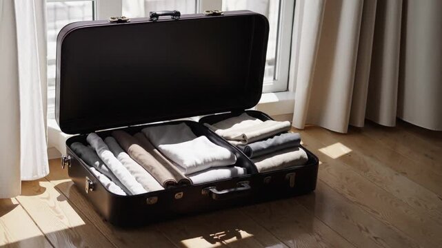 Efficient packing techniques for travel without hassle in a cozy setting