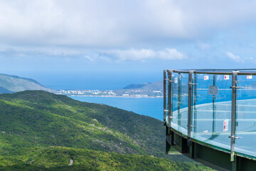 The glass viewing platform of Yalong Bay Tropical Forest Park in Sanya, Hainan Province, China