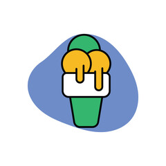 ice Cream Icon vector stock illustration