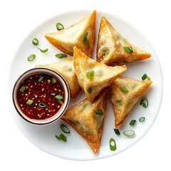 Samosa, samsa or somsa is a triangular fried cake. The filling is boiled potatoes seasoned with spices mixed with peas, onions, cilantro, and sometimes paneer. This snack is popular in Central Asia, S