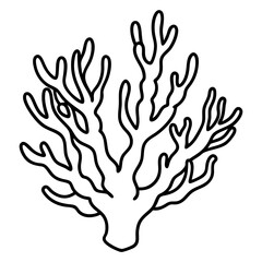 Obraz premium Hand-drawn-coral Vintage Travel & Ocean Sketch Vector