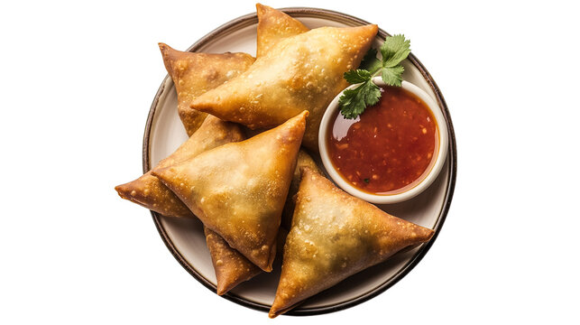 Samosa, samsa or somsa is a triangular fried cake. The filling is boiled potatoes seasoned with spices mixed with peas, onions, cilantro, and sometimes paneer. This snack is popular in Central Asia, S