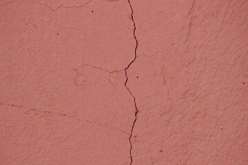 A close-up shot of a cracked wall