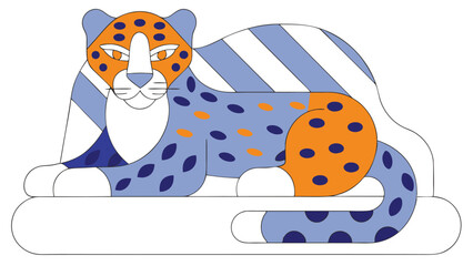 Stylish Abstract Cheetah Illustration