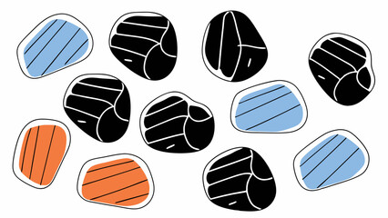 Abstract Food Pattern Sushi and Sashimi