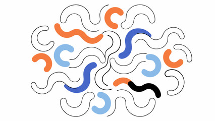 Abstract Colorful Shapes Pattern