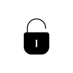 unlock, padlock icon vector symbol