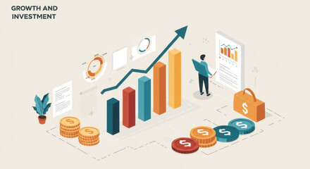Obraz premium Business Growth Investment Chart Graph Success.