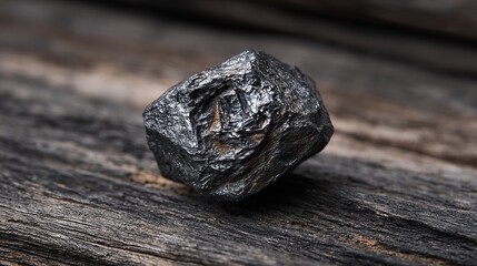 Ureilite meteorite background with diamond-graphite intergrowths in charcoal, rare space rock texture.