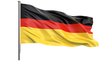 Naklejka premium German Flag Waving Proudly Black Red Gold National Symbol Patriotism