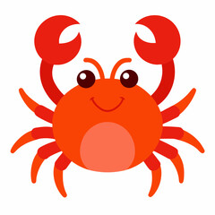 Whimsical-crab-icon  Vintage Travel & Ocean Sketch Vector