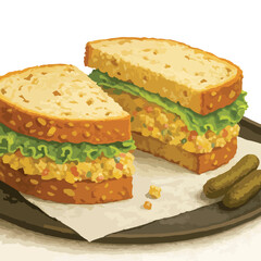 Delicious Chickpea Salad Sandwich on Whole Grain Bread