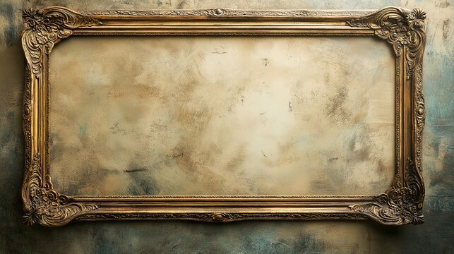 Vintage ornate photo frame with intricate details, isolated on white, conveying timeless elegance and classic charm