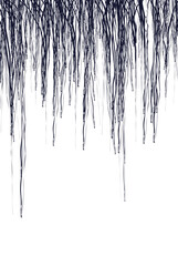 Abstract black lines, thin, uneven, different lengths