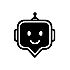Friendly Chatbot Icon: Digital AI Assistant