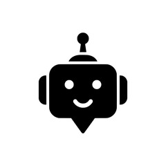 Obraz premium Friendly Chatbot Icon: Digital AI Assistant