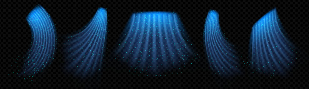 Cool air swirl with icy wind trail and sparkling breeze. Fresh flow, suction and misty vortex suggest purification and frost effect. Abstract vector for AC, ventilation or winter energy themes.