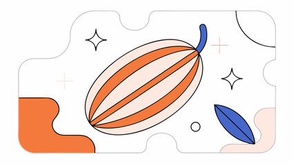 Abstract Melon Illustration