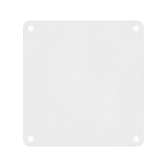 White Perforated Square Sheet, Isolated on Transparent Background
