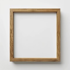 Obraz premium An isolated, ultra-detailed photograph of Light Wooden poster, thick frame mockup, white background