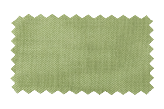 High-resolution Pale Green Fabric Swatch Texture ideal for textile design projects showcasing a detailed woven material sample with a serrated edge