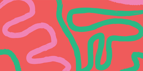 Funky colorful line pattern in vibrant tones, abstract seamless vector illustration for bold branding