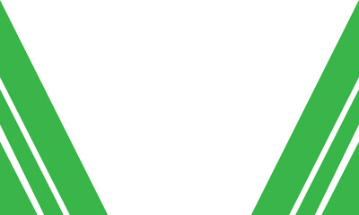 Minimal green corner frame with bold diagonal lines on a white background. Perfect for presentation slides, announcements, flyers, invitations, and modern business templates.