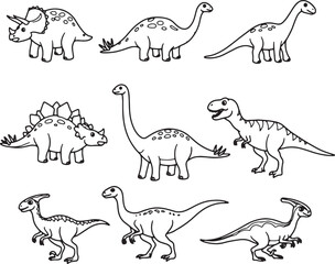 Adorable Dinosaur Illustrations A Collection of Cute Prehistoric Creatures for Kids