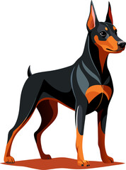 Doberman Pinscher dog vector