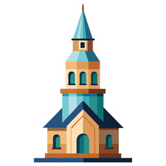 Polygonal church tower