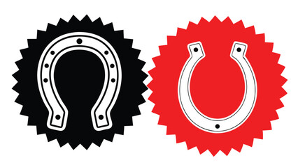 lucky metal horseshoe, an ancient western symbol of good fortune, vector isolated on a transparent background