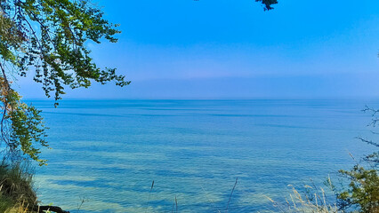 Seascape of Baltic Sea from coastal cliffs.