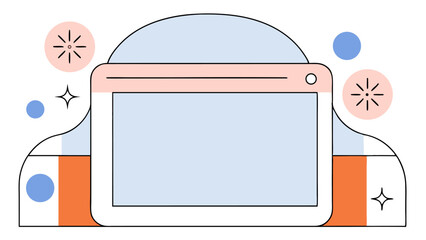 Modern Abstract Tablet Design with Pastel Colors