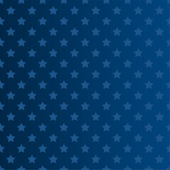Obraz premium Star pattern on blue gradient background template. America 4th of July Memorial or Independence day theme wallpaper. 