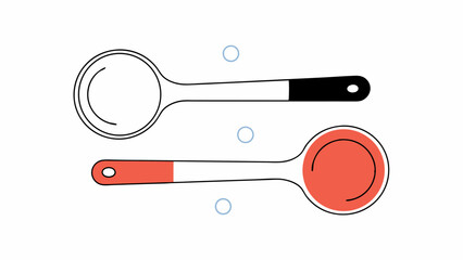 Two Ladles, Empty and Filled, Top View