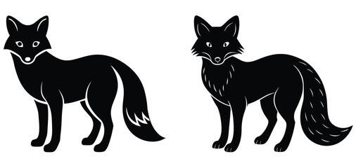 fox vector icon set