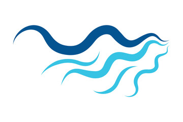 Line water wave icon. Wavy lines water. Vector illustration line icon with simple doodle wave