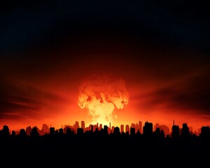 City destroyed by nuclear explosion