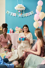 Group of young adult and middle aged women including Black woman and Caucasian women sitting...