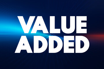 Value added - depreciation cost, and unit labor cost per each unit of product sold, text concept...