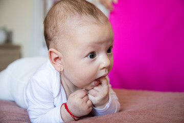 portrait of a sweet little baby girl