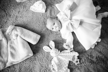 portrait of a sweet little baby girl