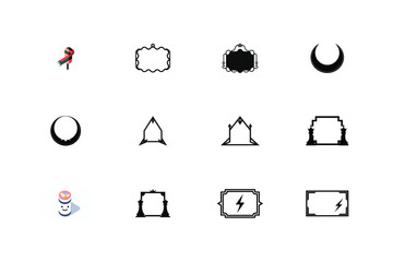 Creative Illustration Set An Array of Graphic Frames and Design Elements for Artistic Projects and Visual Communication