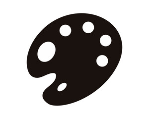 Artistic Palette Silhouette Vector, paint palette icon, paint palette silhouette