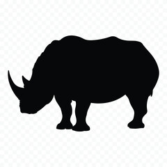 Rhino silhouette vector illustration graphic
