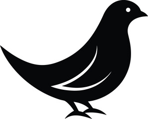 Shikra silhouette vector art illustration and minimal black and white design